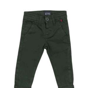 Pantalon skinny en sergé Vert